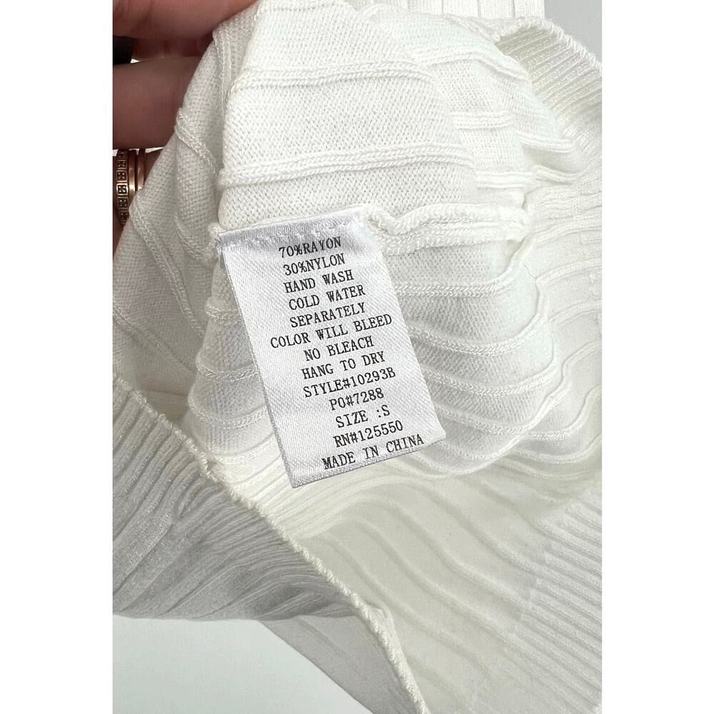NWT Windsor Ribbed Knit Halter Midi Dress Size S White Vacation Resortwear - Picture 6 of 11